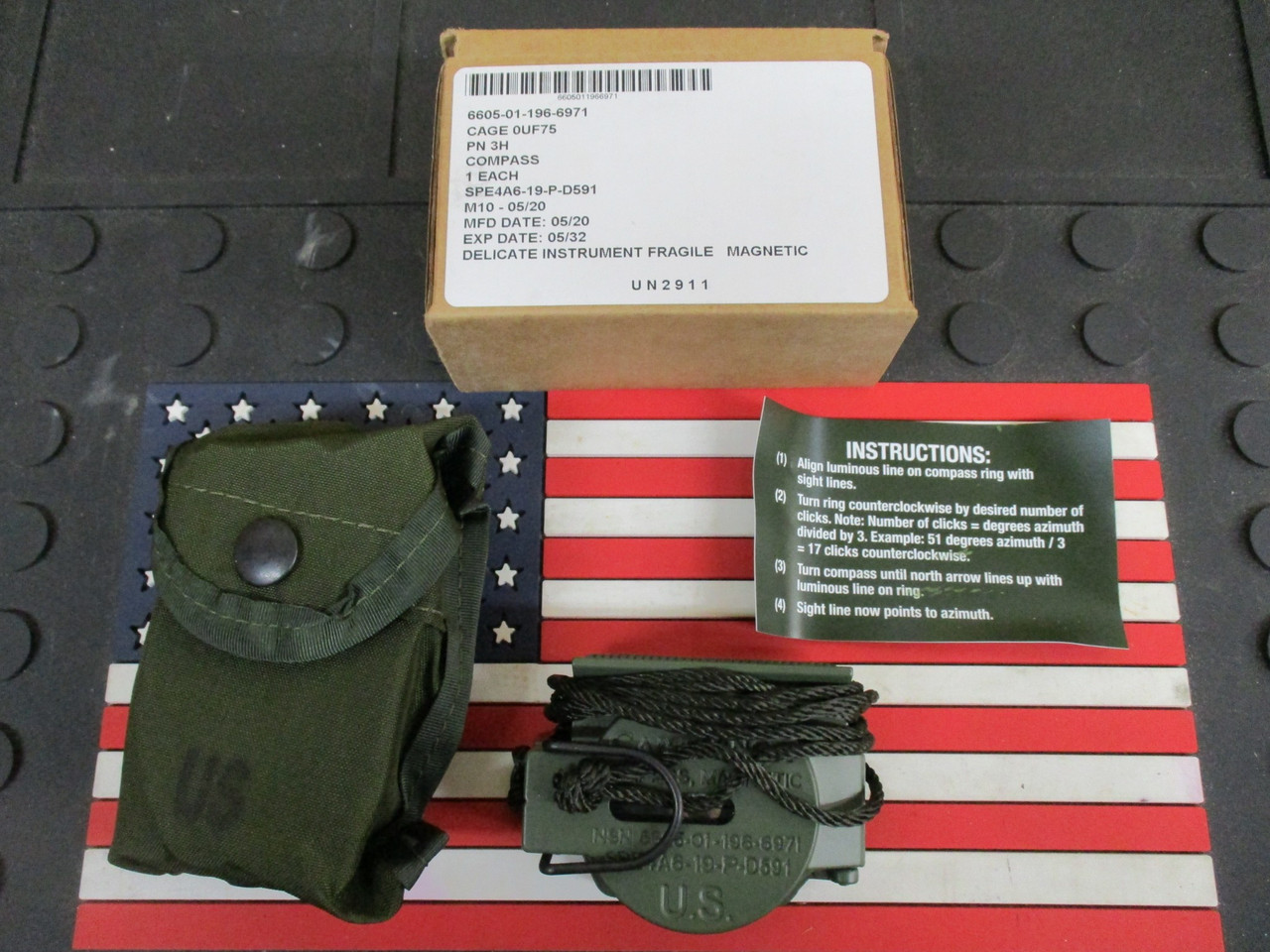NEW CAMMENGA 3H TRITIUM MILITARY MARCHING LENSATIC COMPASS MODEL 3