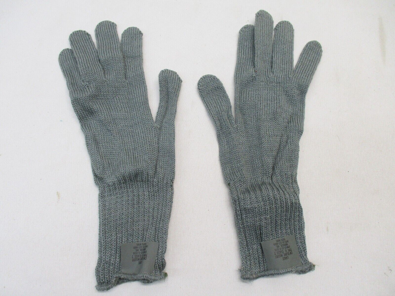 USGI ARMY ISSUE COLD WEATHER GLOVE INSERT 100% WOOL LINERS FOLIAGE GREEN/GREY