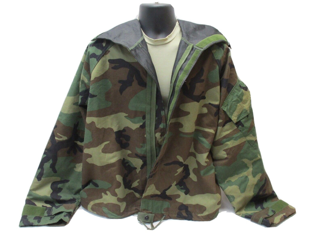 WOODLAND M81 CAMO MILITARY JACKET JSLIST TOP MOPP SUIT COAT CHEMICAL  OVERGARMENT