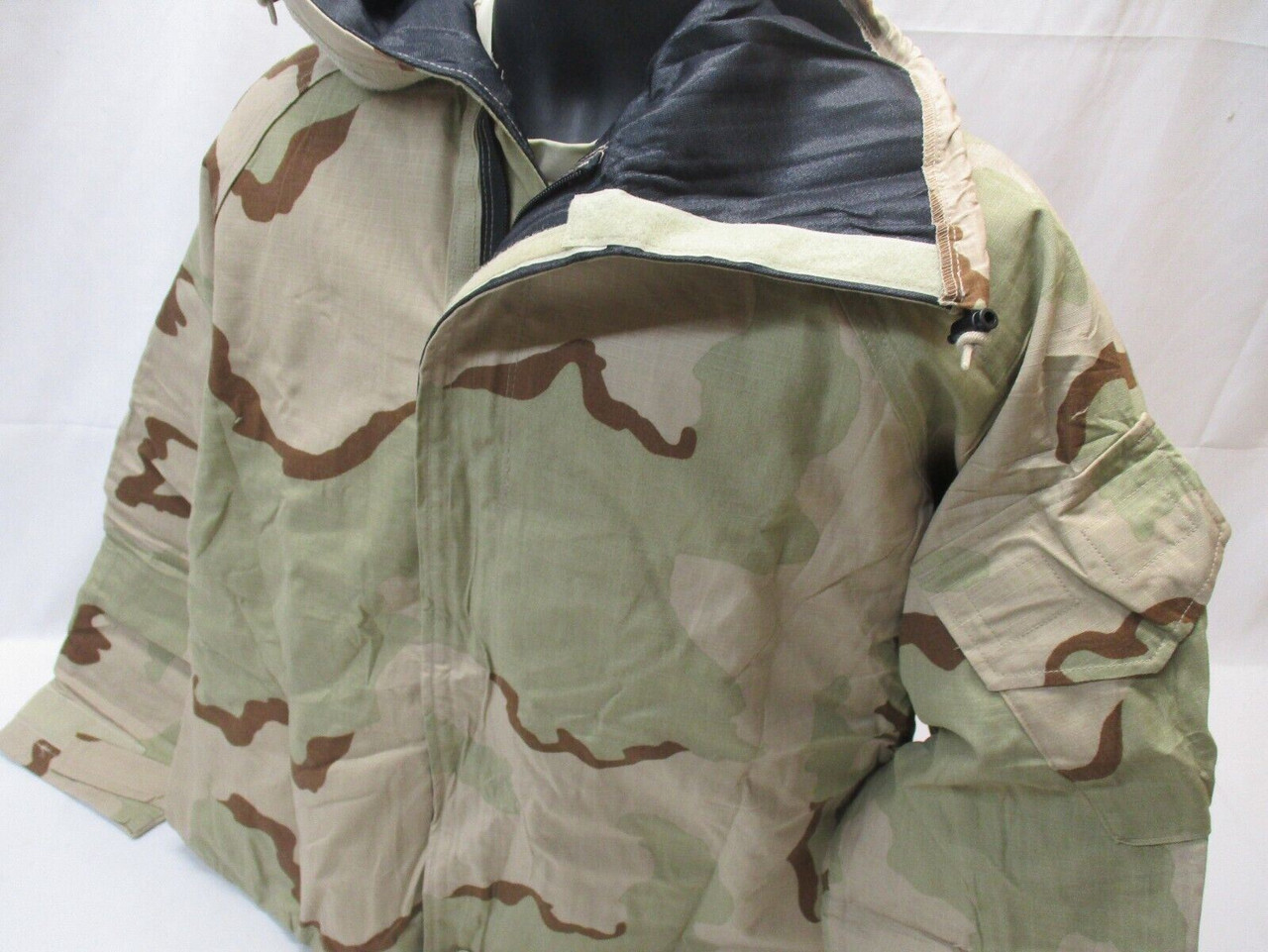 DCU DESERT CAMO MILITARY JACKET JSLIST TOP MOPP SUIT COAT CHEMICAL  OVERGARMENT