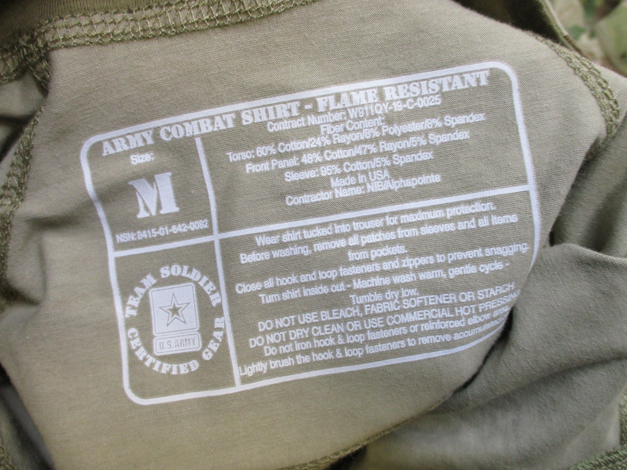 未使用品　米軍 実物　ADVANCED COMBAT SHIRT MEDIUM① MILITARY 実物 新品 デッドストック 米軍 U.S.A.F. CWU-44 / P