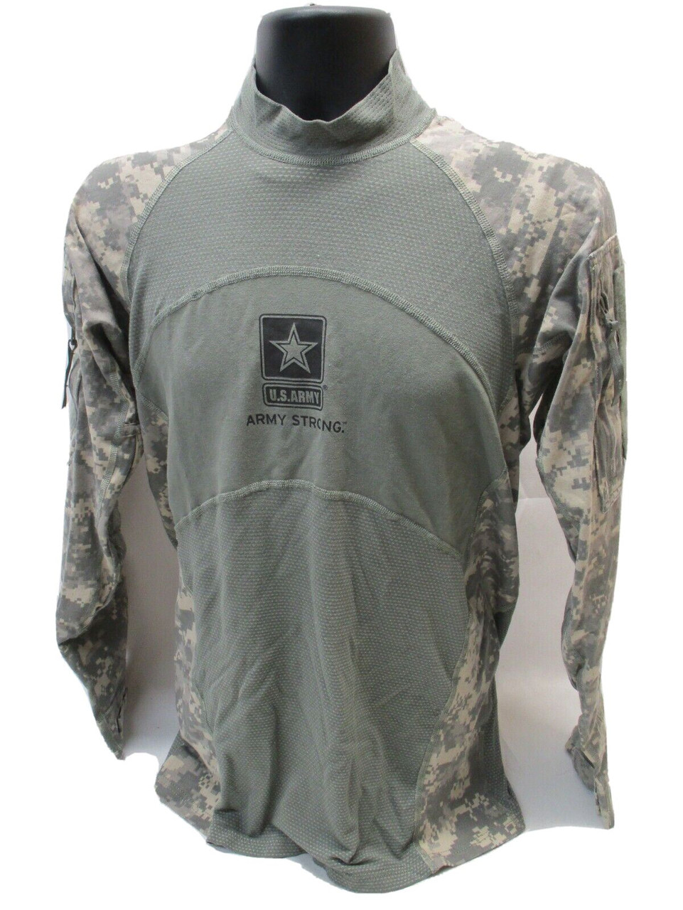 USGI ARMY ISSUE ACU DIGITAL UCP COMBAT SHIRT LONG SLEEVE "ARMY STRONG" LOGO ACS