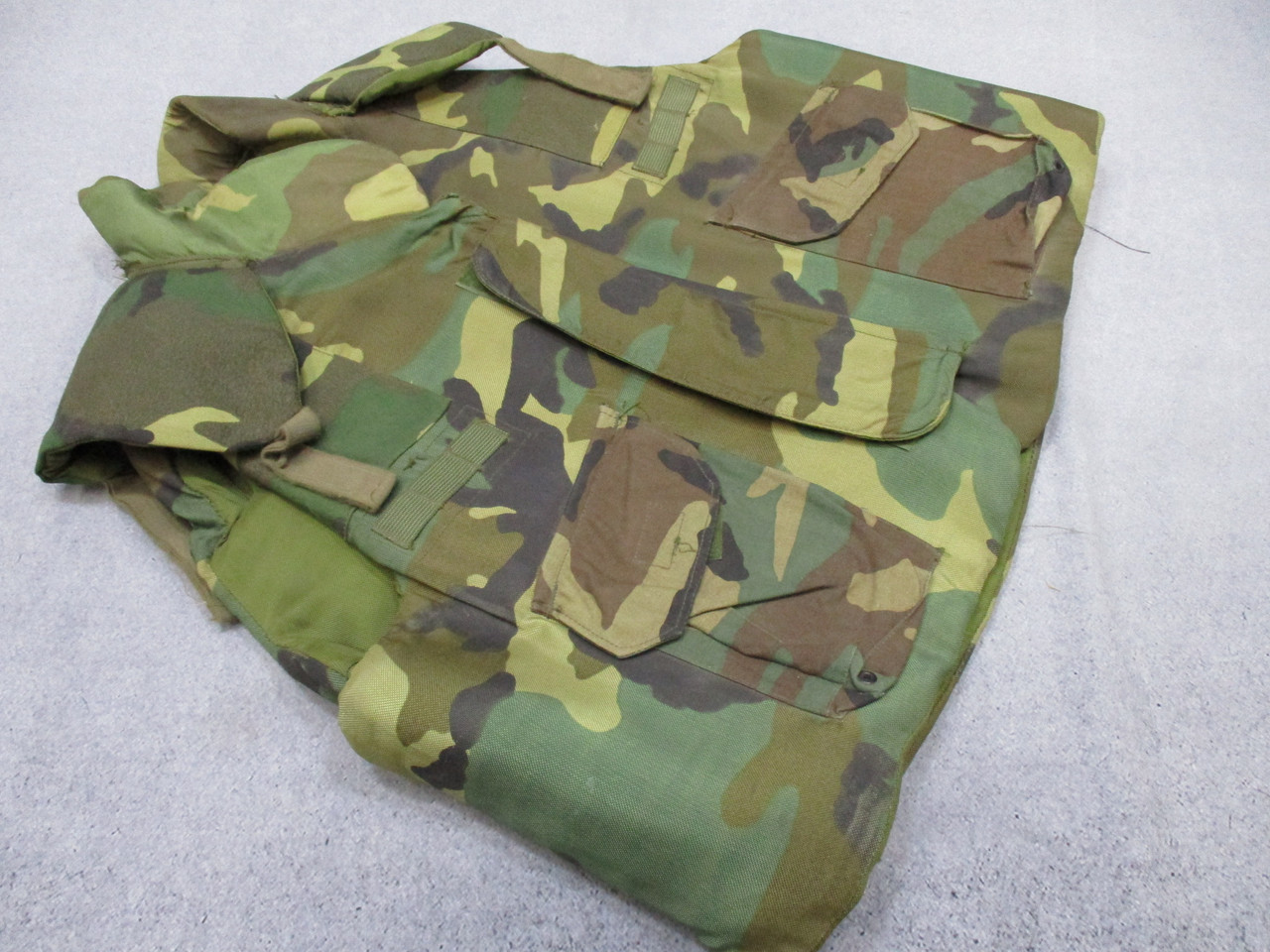 VTG Woodland Flak Jacket Vest m81 camo Fragmentation PASGT X-Large