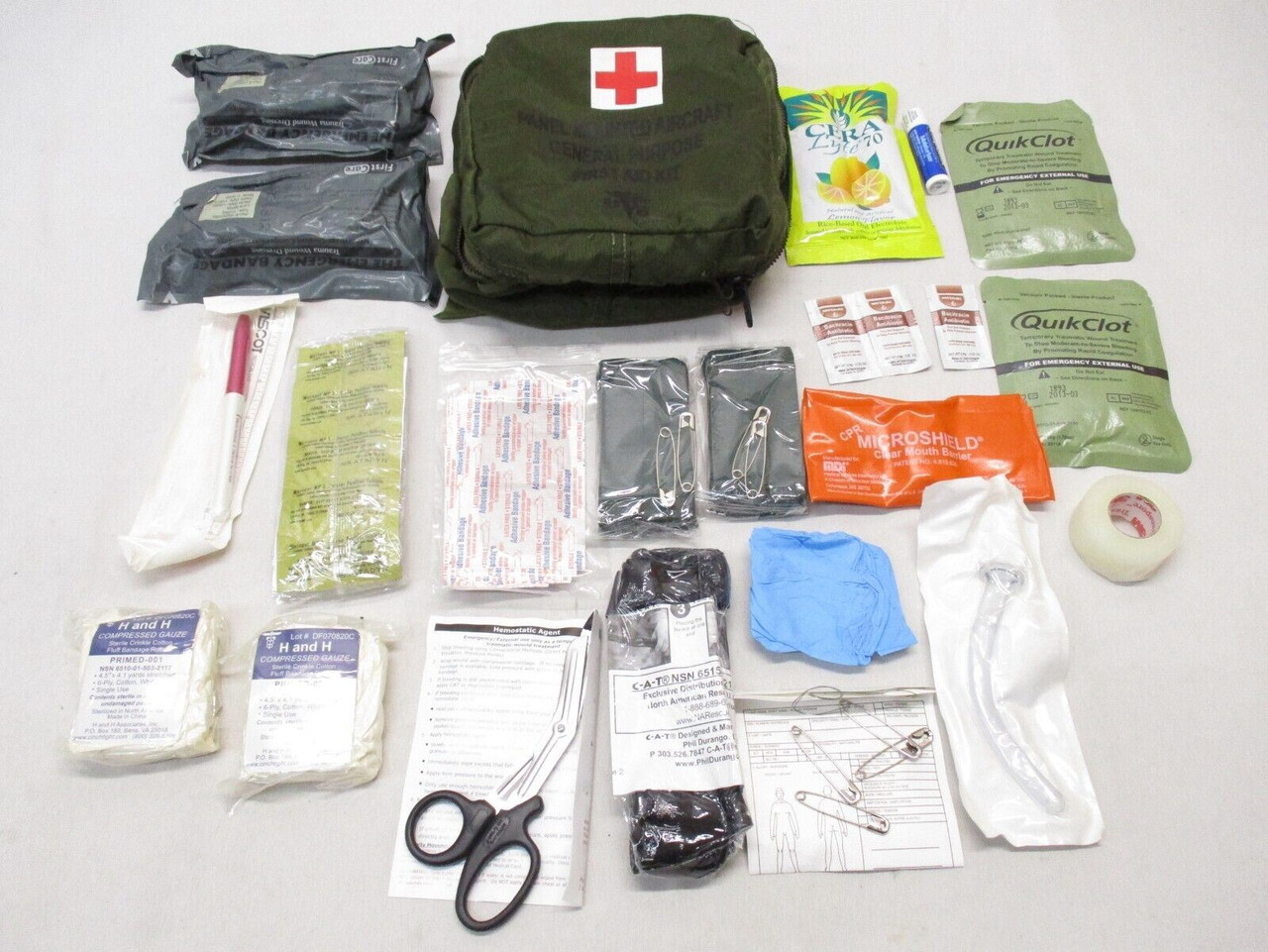 USGI MILITARY AIRCRAFT GENERAL PURPOSE FIRST AID KIT AVIATION