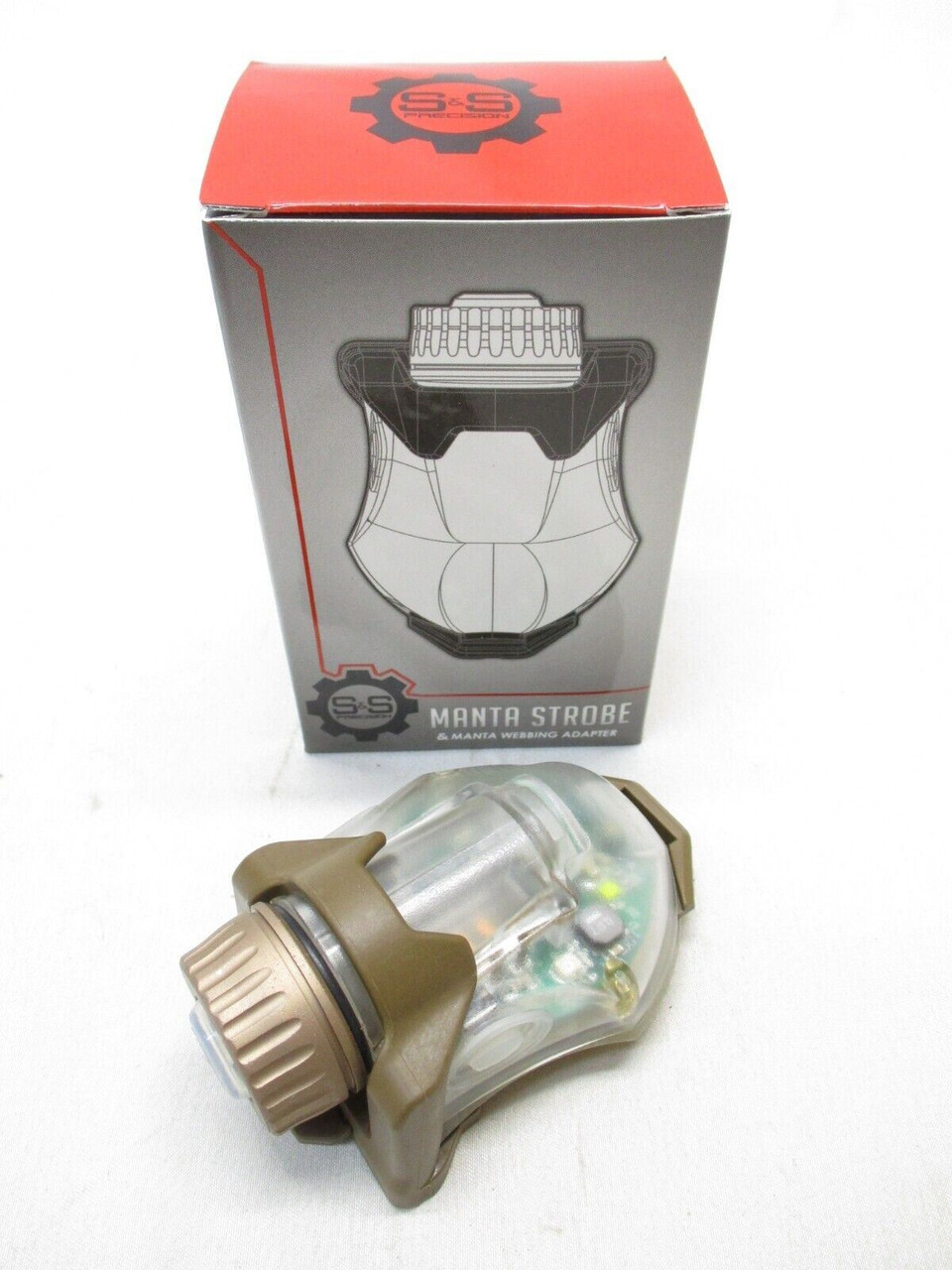 S&S PRECISION MANTA STROBE LIGHT w. WEBBING ADAPTER IR EMERGENCY BEACON  EMITTER