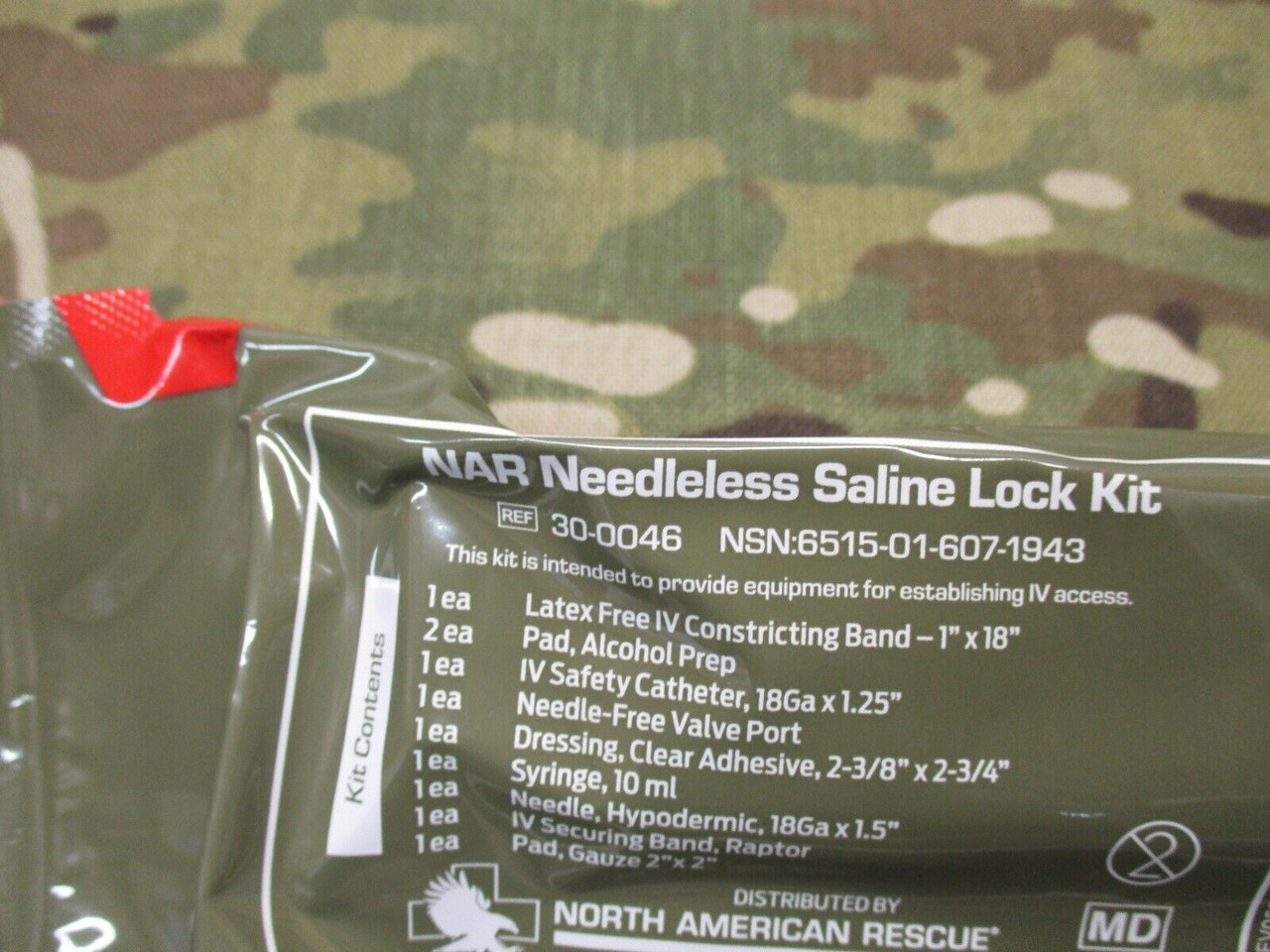 North American Rescue Needleless Saline Lock Kit 30-0046 NSN-6515-01-607-1943