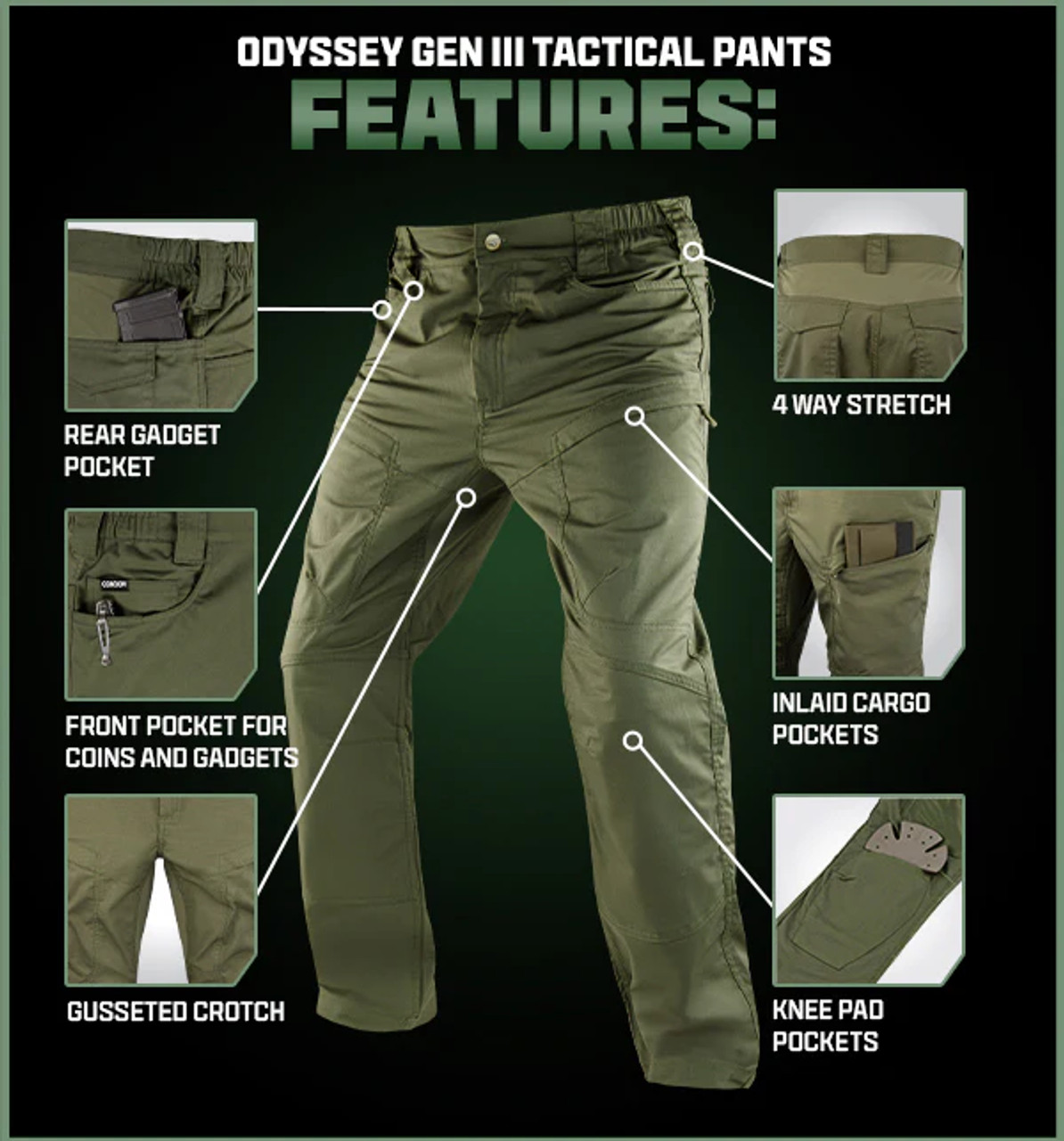Odyssey Pants Gen III ( OD Green )