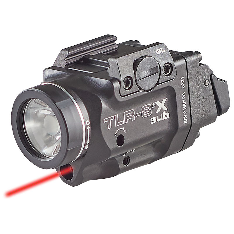 nebo csi 8 led tactical flashlight w red laser STREAMLIGHT TLR-8 SUB WITH RED LASER