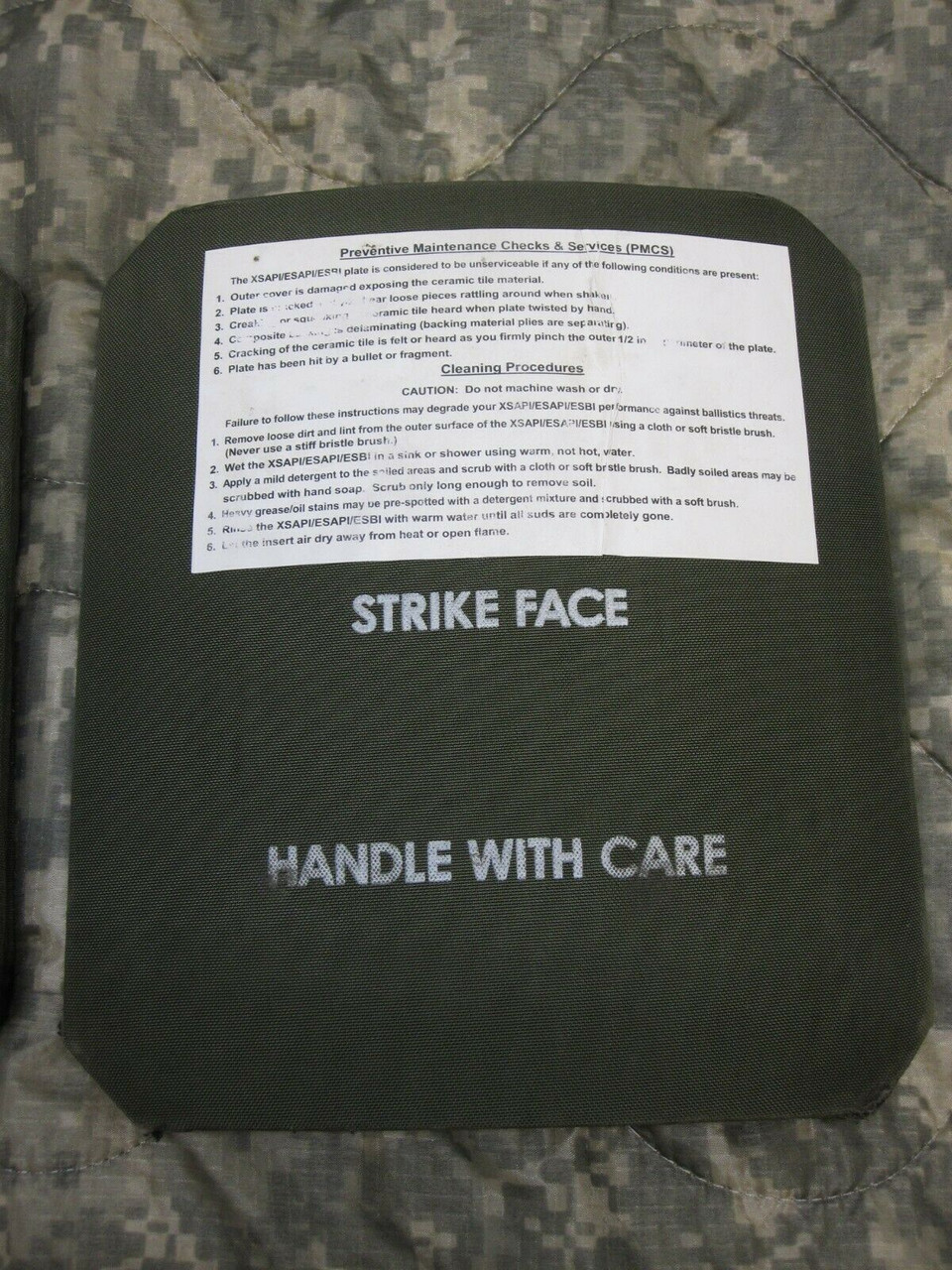 USGI 7x8 ESBI Side Plates Set (2) Ceramic Inserts Strike Face