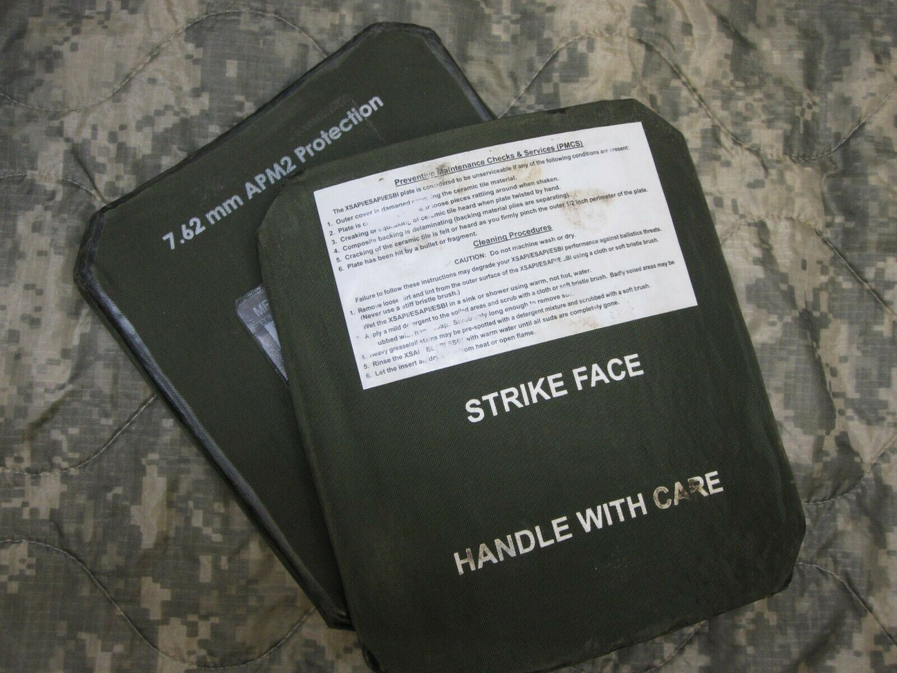 (K-2)STRIKEFACE 7.62mmプロテクションサイドプレート米軍実物 USGI 7x8 ESBI Side Plates Set (2) Ceramic Inserts Strike Face