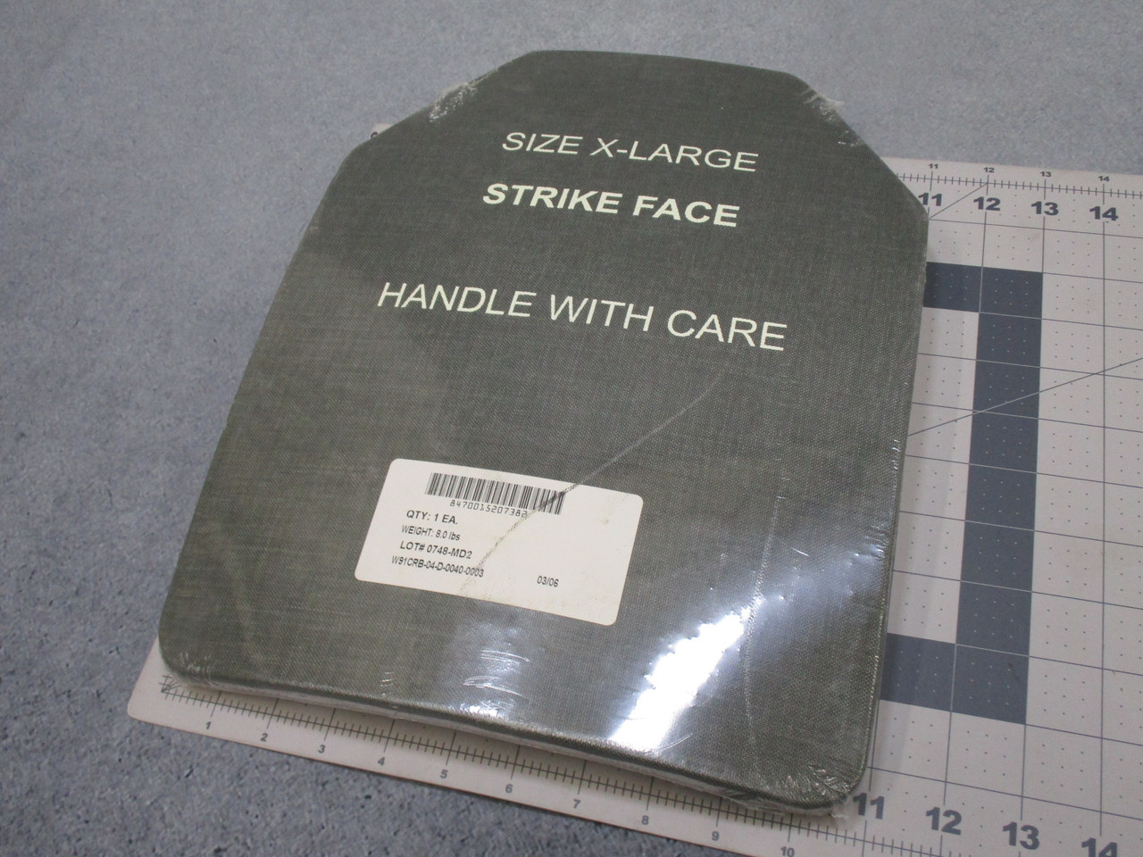 USGI ESAPI Ballistic Plate X-Large ArmorWorks 7.62mm AP Insert NSN 8470 ...