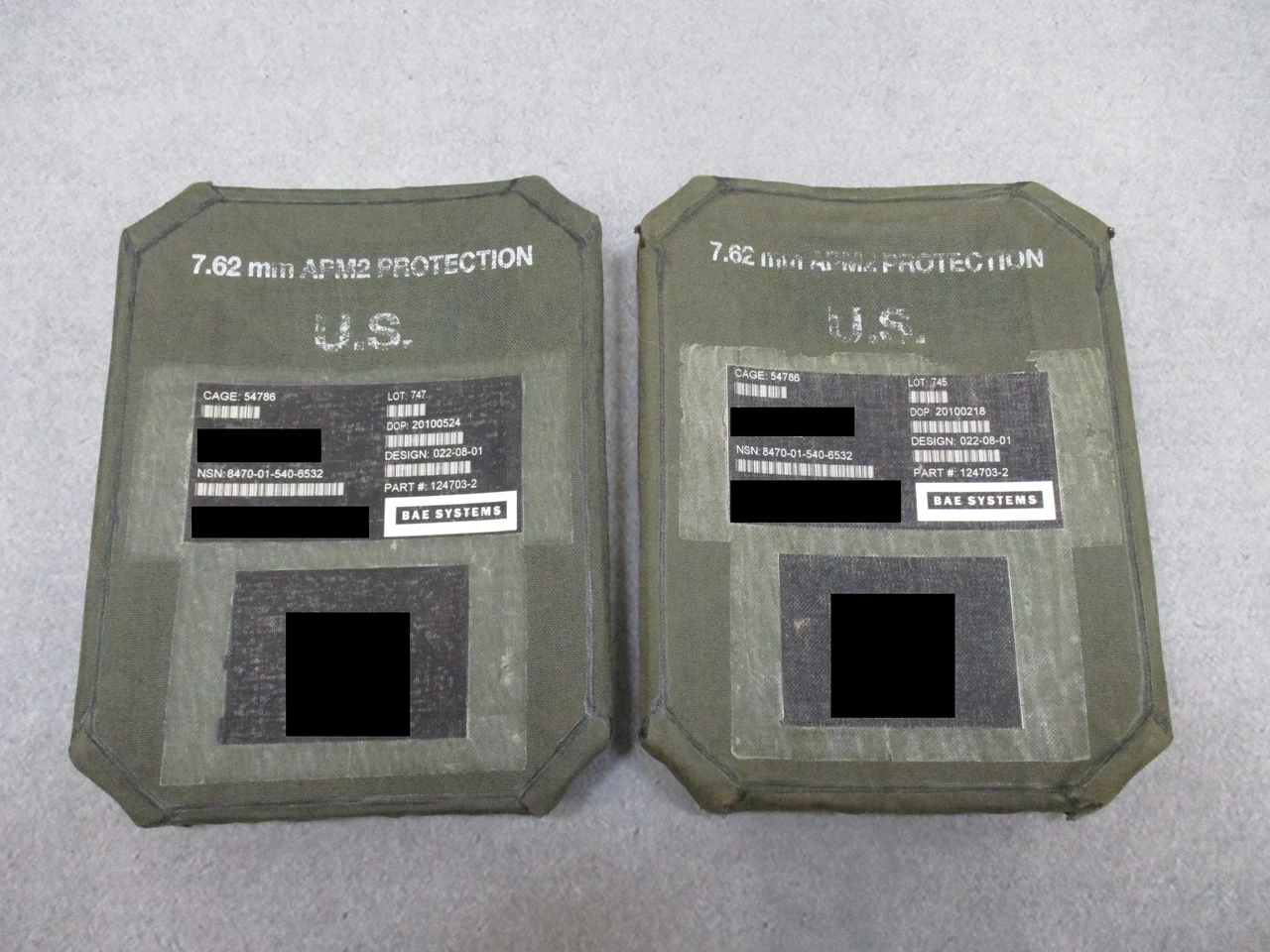 US Military ESBI Side Plates 7.5