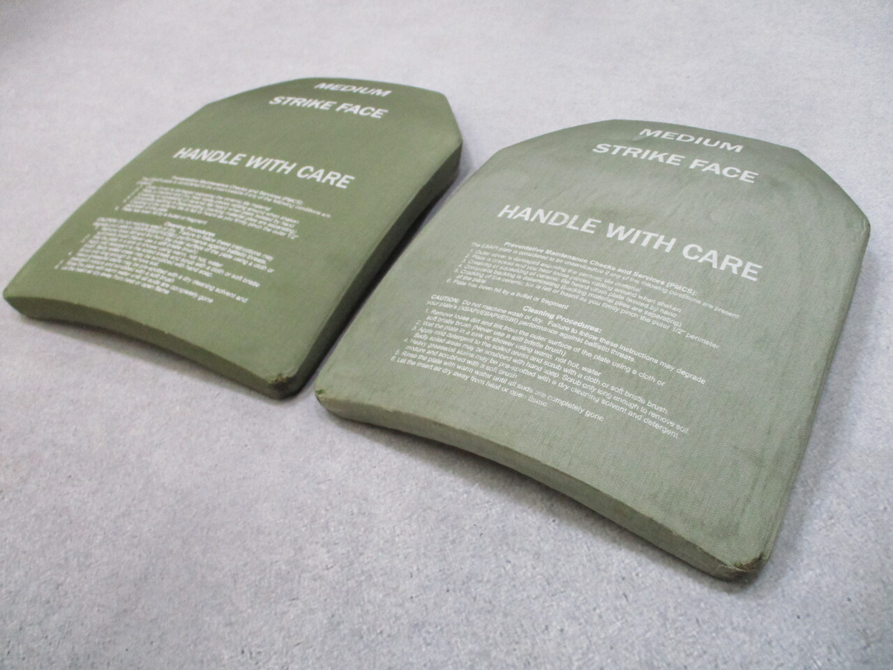 米軍実物 Ceradyne ESAPI/ストライクフェイス　プレート large USGI Ceradyne ESAPI Rev G Medium Ballistic Plates Set Level IV
