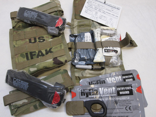 ARMY OCP SCORPION IMPROVED SOLDIERS FIRST AID KIT IFAK II w/ MEDICAL SUPPLIES