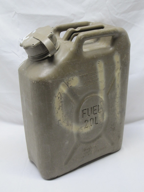 MFC BROWN MILITARY JERRY CAN SCEPTER 5 GALLON GAS CONTAINER 20L (USED) (EMPTY)