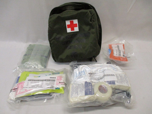 USGI MILITARY AIRCRAFT GENERAL PURPOSE FIRST AID KIT AVIATION FLIGHT PANEL MOUNT