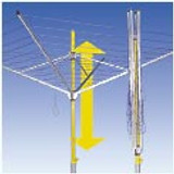 Deluxe Rotary Outdoor Umbrella Clothesline