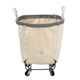 Round Natural Canvas Portable Laundry Hampers