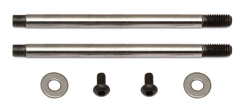 FT 3x27.5 mm Shock Shafts (V2), chrome - Associated Electrics