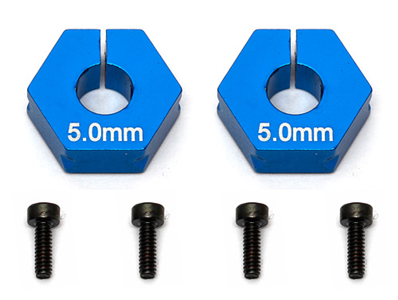 PATIBULUM Ｖ１ FT Clamping Wheel Hexes, 5.0 mm offset - Associated Electrics