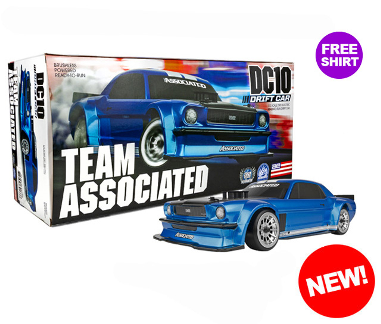 TEAM ASSOCIATED DC10 ドリフトカー DC10 Drift Car Ready-To-Run - Associated Electrics