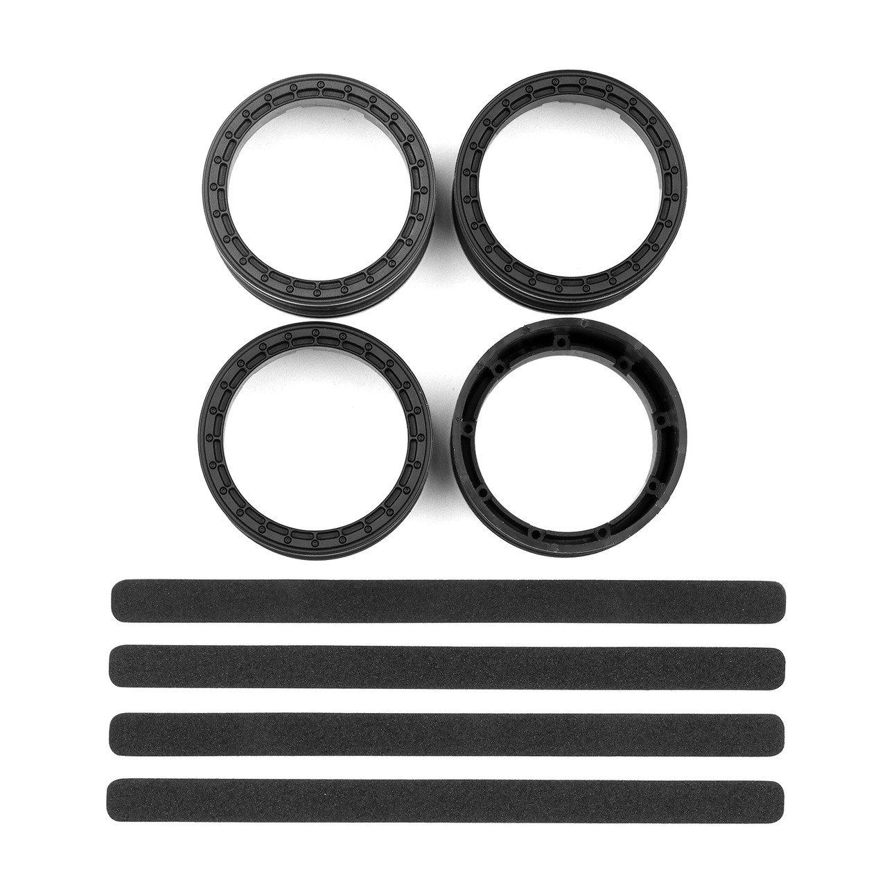 DC10 FT Adjustable Wheel Rims, black - Associated Electrics