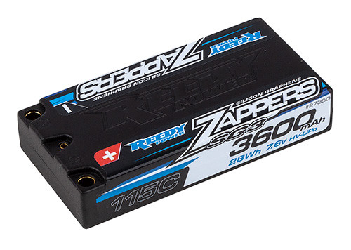 Zappers SG3 3600mAh 115C 7.6V LP Shorty - Associated Electrics