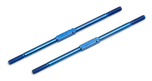 FT Blue Titanium Turnbuckles, 76 mm/3.0 in - Associated Electrics