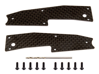 RC8T3.1 FT Arm Stiffeners, front upper, carbon fiber