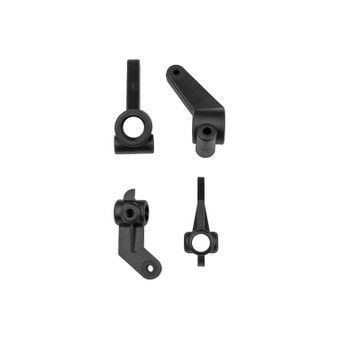 RC10 Inline Steering Blocks & Rear Hub Carriers 0 Deg, Black