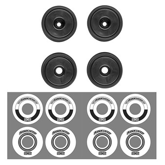 RC10F6 Classic Wheel Set, Black