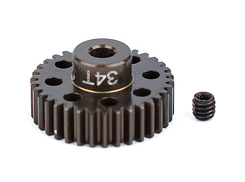 FT Aluminum Pinion Gear, 34T 48P, 1/8 shaft - Associated Electrics