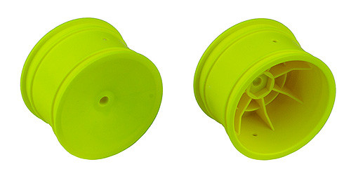 &TEAM ♡ 2WD/4WD Rear Wheels, 2.2 in, 12 mm Hex, yellow - Associated Electrics