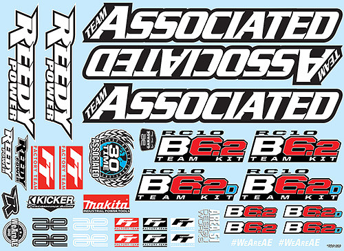 RC10B6.2 Decal Sheet