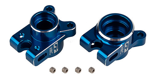 RC10B7 FT Rear Hub Set, HRC, blue - Associated Electrics