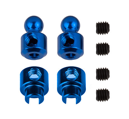RC10B7 Anti-Roll Bar Hardware Set, blue aluminum - Associated
