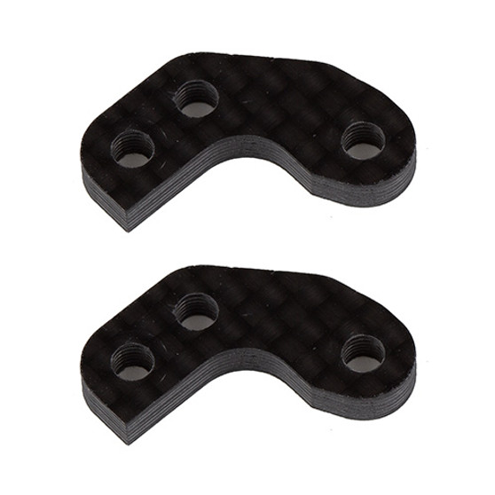 RC10B7 Caster Block Link Mount Set, 0, carbon fiber