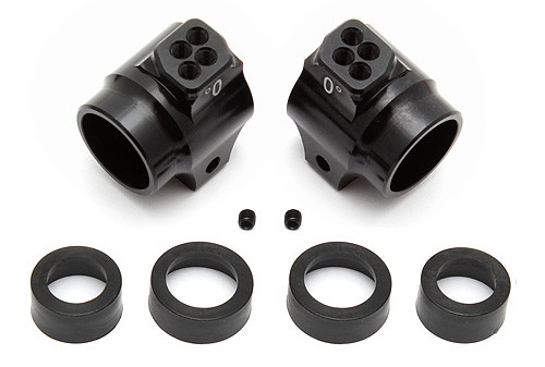 FT Aluminum Rear Hubs, black - Associated Electrics