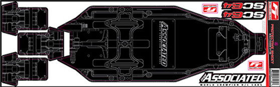 RC10SC6.4 FT Chassis Protective Sheet, printed