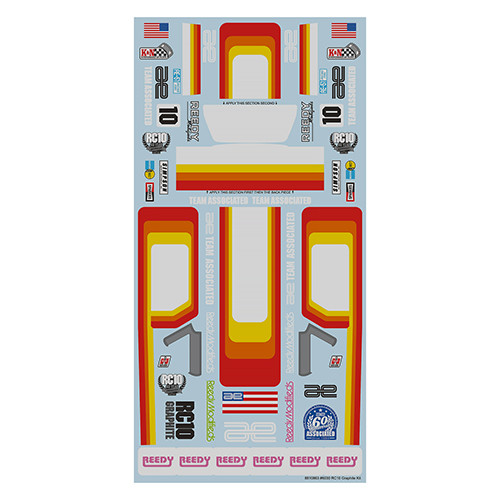 RC10 Graphite Kit Decal Sheet - Associated Electrics