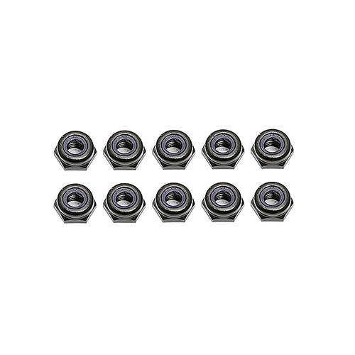 M3 Low Profile Locknuts, Black (10pcs)