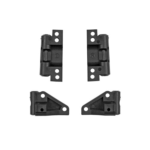 RC10 Front And Rear Arm Mounts, Black