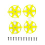 DC10 Ft Adjustable Wheel Face Plate, Fluorescent Yellow (Qty. 4)