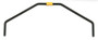 RC8.2 FT Front Antiroll Bar, 2.5, yellow