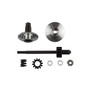RC10 6-Gear Transmission Top Shaft, Pinion, Outer Hub and Diff Spring