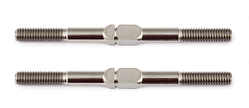 FT Titanium Turnbuckles, M3x42 mm/1.65 in, silver - Associated