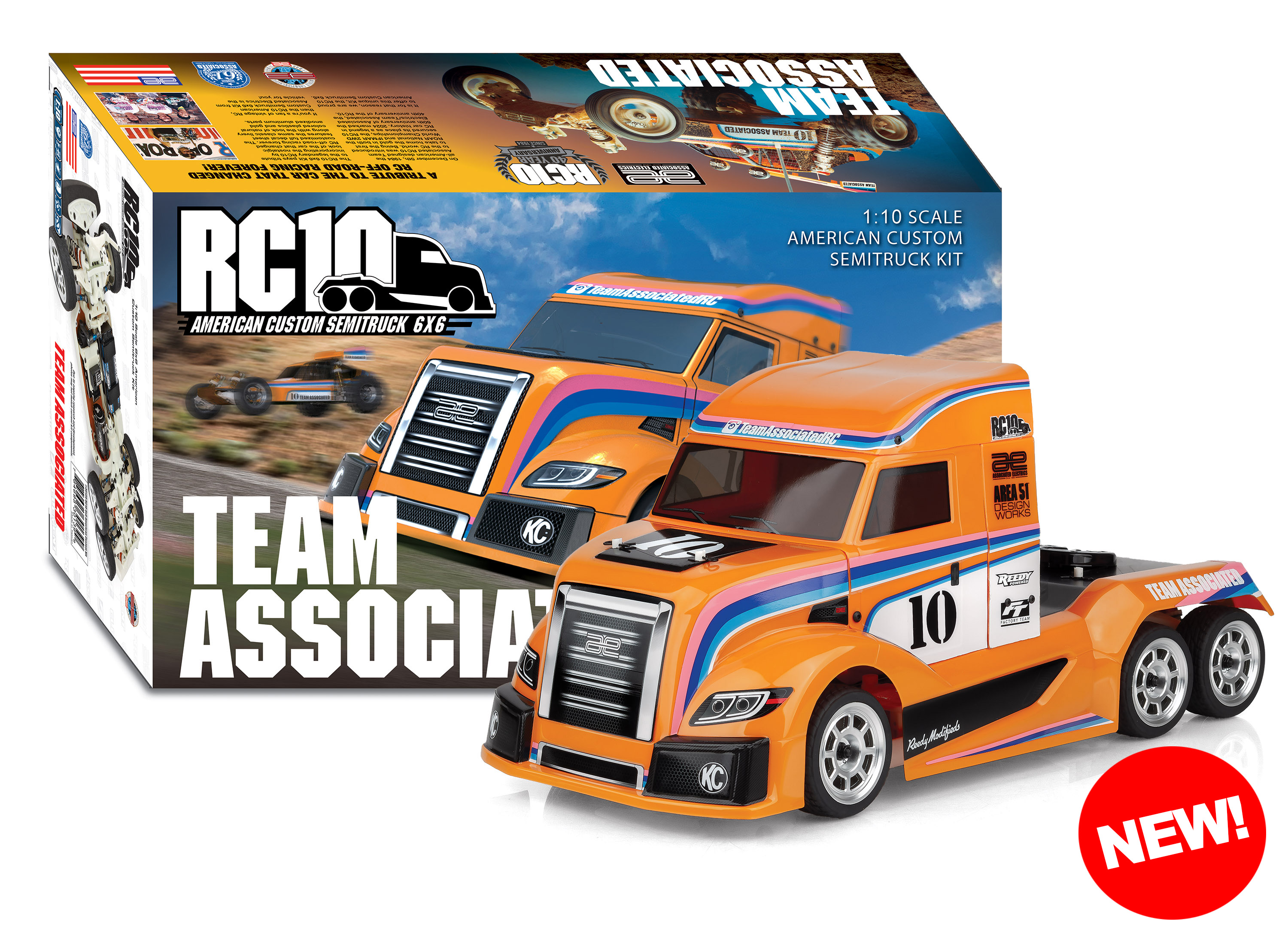 TeamAssociated RC10アメリカンカスタムセミトラック6x6キット RC10 American Custom Semitruck 6x6 - Associated Electrics