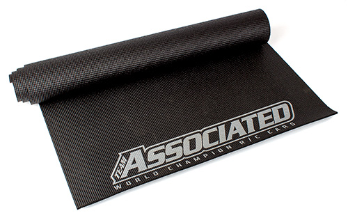 Team Associated Logo Pit Mat, silver lettering - Associated Electrics