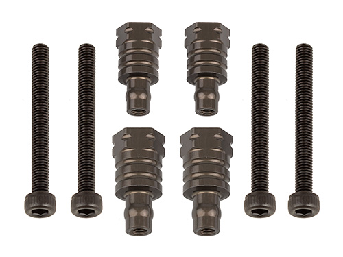 RC8B4 FT Shock Bushings, 14mm & 17mm, aluminum - Associated Electrics
