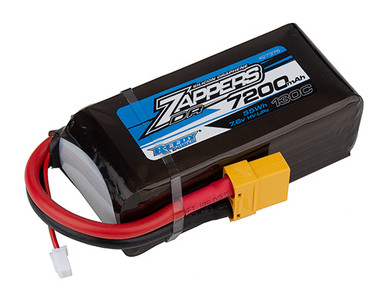 Zappers DR 7200mAh 130C 7.6V Shorty (soft) w/XT90 - Associated